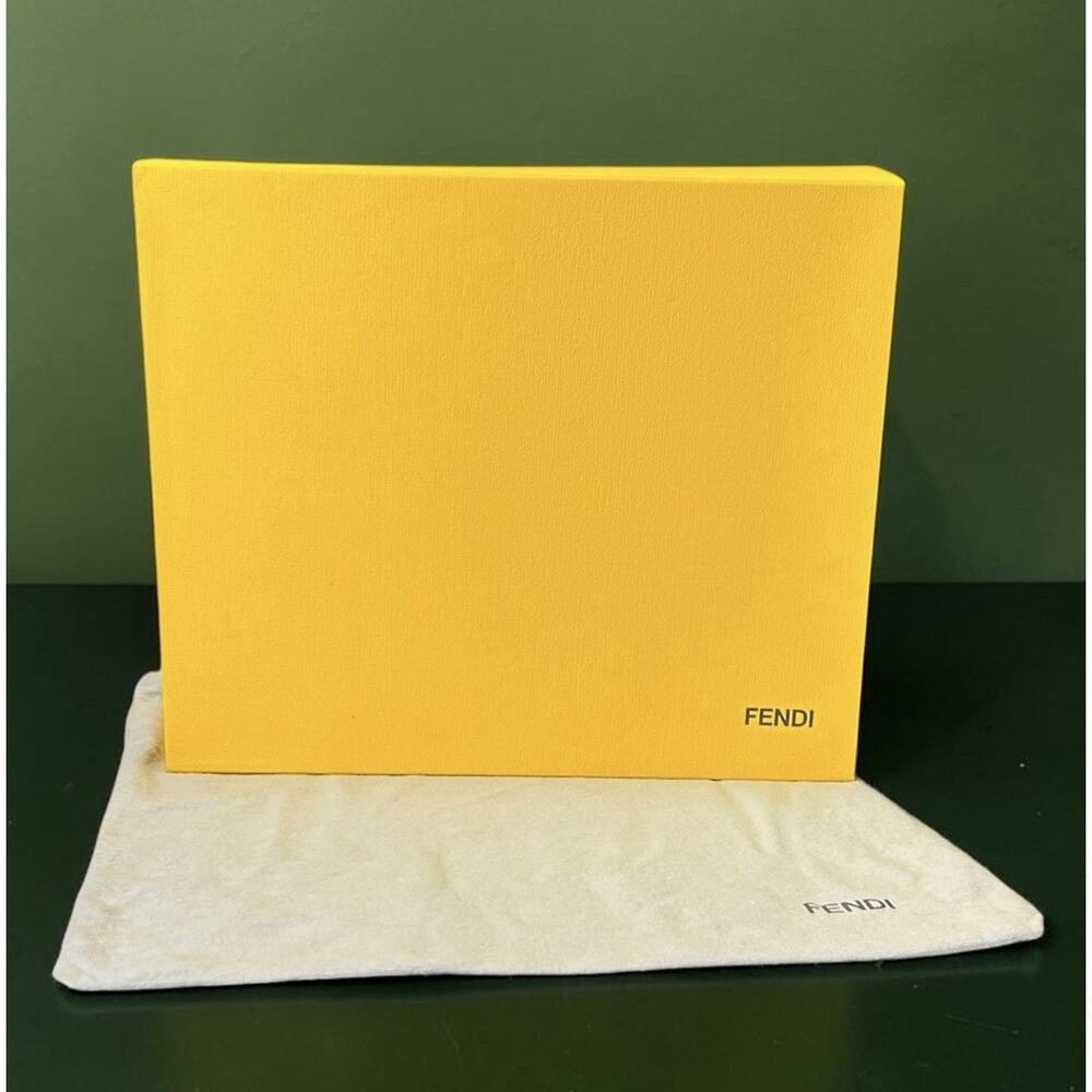 Fendi Magnetic Box EMPTY 12 x 10 x 4 And Cotton Dust Bag 13 x 13 READ